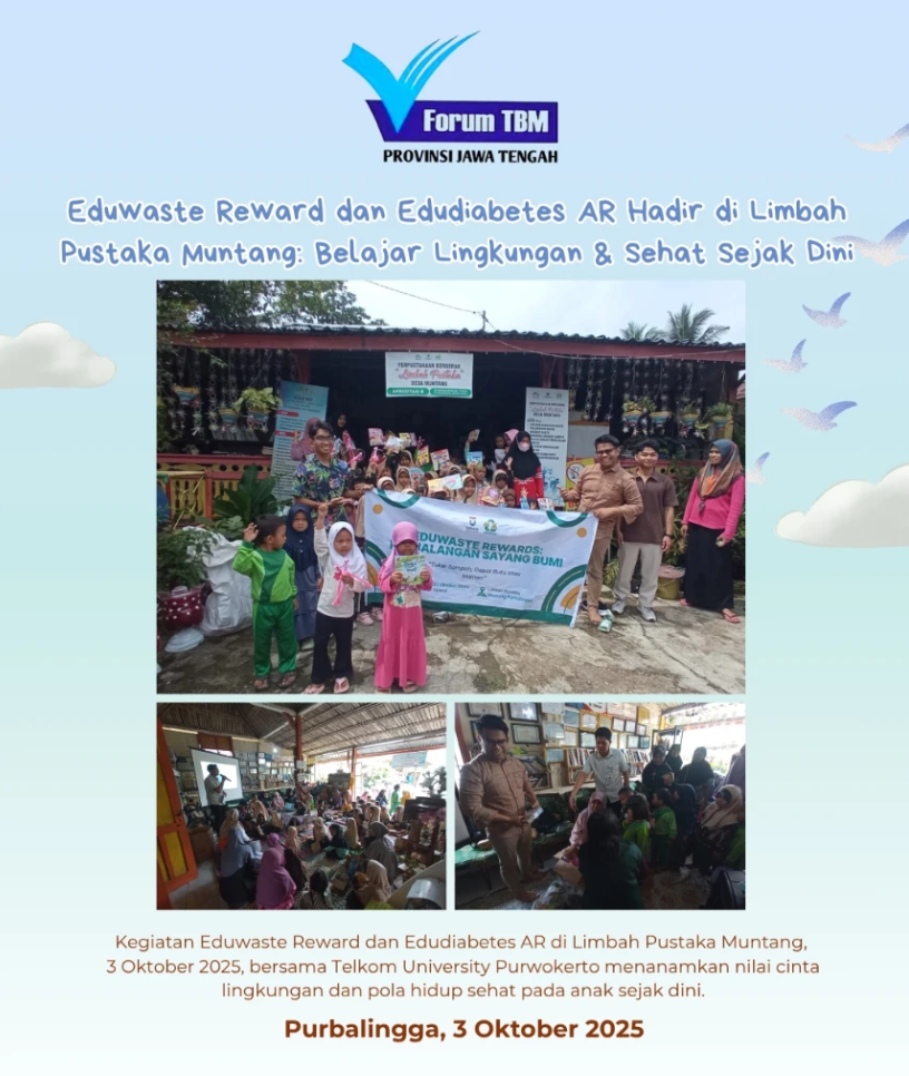 Belajar Sayang Bumi & Sehat Sejak Dini: Eduwaste Reward dan Edudiabetes AR Hadir di Limbah Pustaka