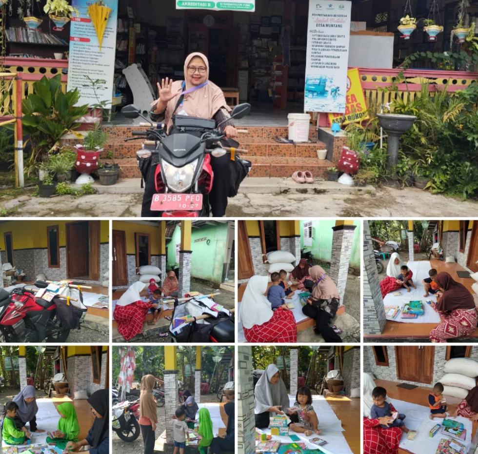 Program "Pelangi Baca" Limbah Pustaka Sapa Anak-Anak di Posyandu Balita Desa Muntang