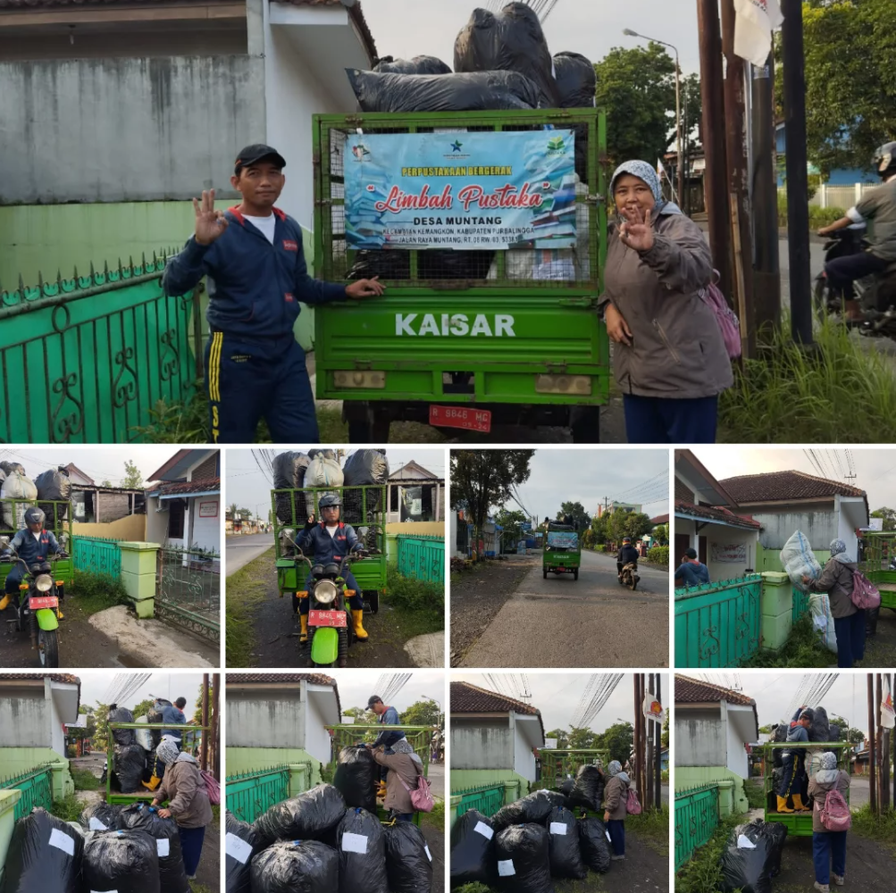 Aksi Peduli Lingkungan: Limbah Pustaka Angkut Sampah Kemasan Yakult Menuju Bank Sampah Desa Muntang