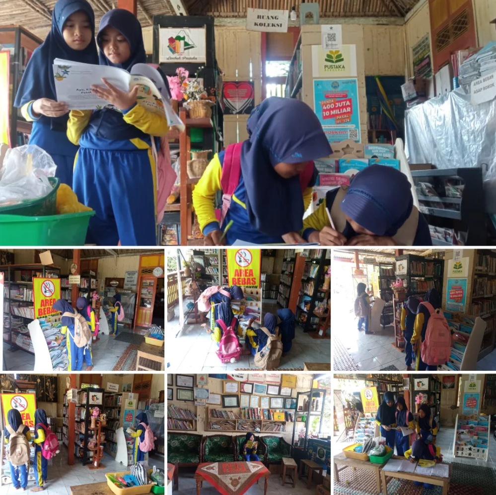 Momen Hangat di Sabtu Siang: Tiba di Perpustakaan, Pengelola Limbah Pustaka Sudah Ditunggu Anak-Anak