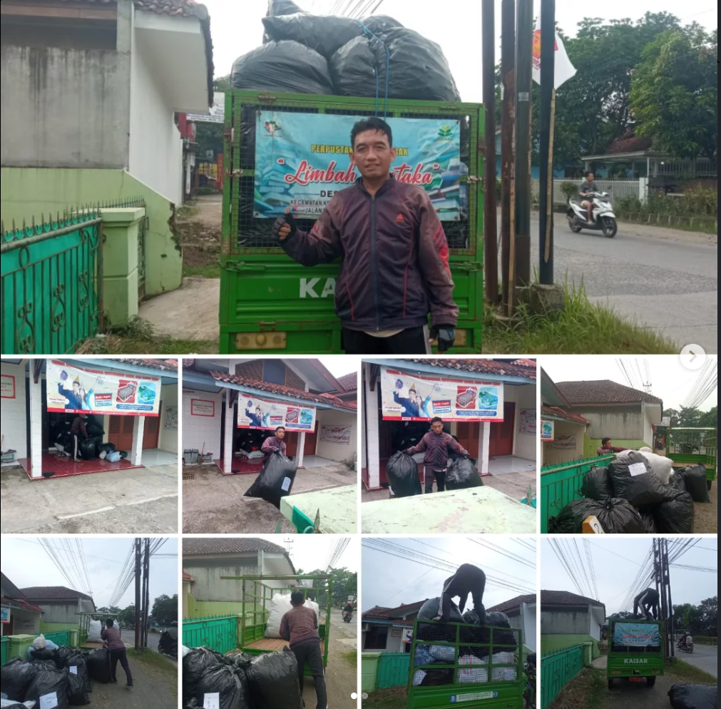Rutin di Awal Bulan: Bank Sampah Sahabatku Desa Muntang Angkut Sampah Kemasan Yakult